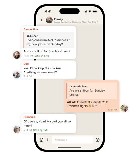 Group Chat with SMS and App | Supertext